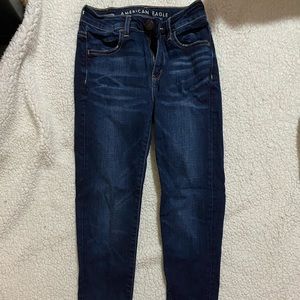 AE Dark Unripped Jeans